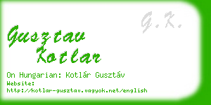 gusztav kotlar business card