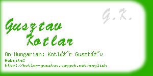 gusztav kotlar business card